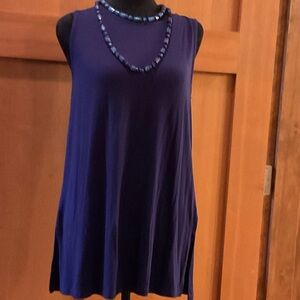 ELEGANT SLEEVELESS TOP IN RICH PLUM COLOR NEW WITH TAGS.